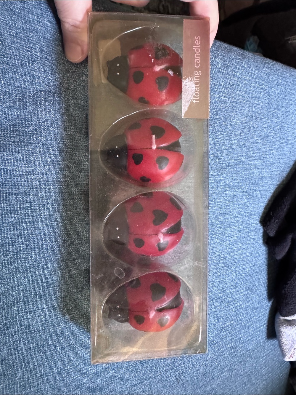Ladybug Floating Candles - Red and Black Set of 4